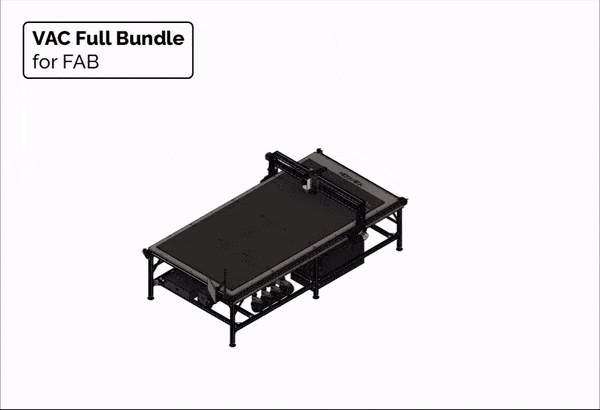 Vacuum Table elements for FAB CNC